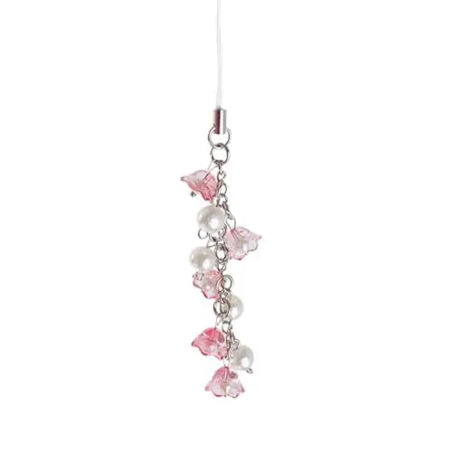 Produktbild: JSGHGDF Kamerakette, einzigartiger Schlüsselanhänger, Motiv: Maiglöckchen, Handy-Charm, Handyanhänger, Riemen für Mode, rose, Einheitsgröße