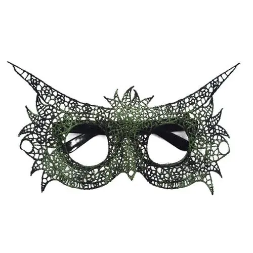 Produktbild: JSGHGDF Maskerade für Frauen und Mädchen, Spitze, Halloween, Karneval, Partyzubehör, halbes Gesicht, z.B. 6, M