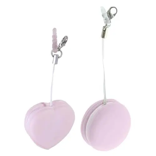 Produktbild: JSGHGDF Set mit 2 Display-Reinigungstüchern, tragbar, Macaron-Form, Schlüsselanhänger, Anhänger, bunte Touchscreen-Reiniger für Mobiltelefone, rose, One size
