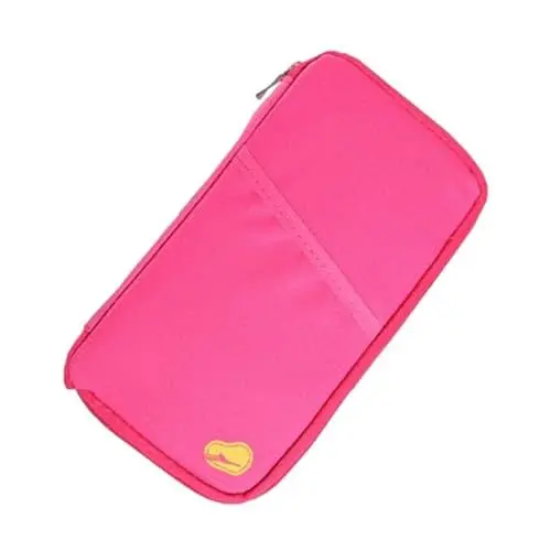 Produktbild: JSGHGDF Stilvolle Reisebrieftasche und Kreditkartenhalter, praktisch für Dokumente und, hot pink, Medium