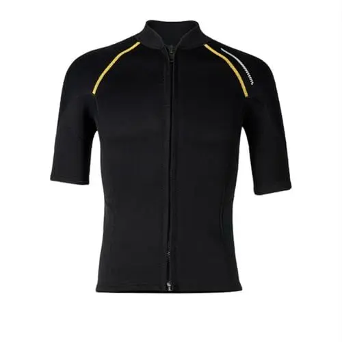 Produktbild: JTKSSCS Neoprenanzug Männer Split 1,5mm Neoprenanzug Kurzarm Neopren Jacke Anti-kalt Surfen Tauchen Hosen Schwarz Kurze(Black top,L)