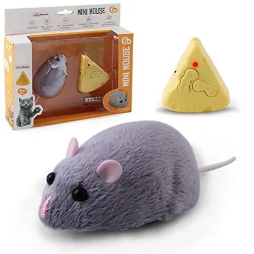 Produktbild: JTLB Plüsch-Maus-Katzenspielzeug, Realistisches Ferngesteuertes Katzenspielzeug, Bequemes Rattenspielzeug, Gefälschtes Mausspielzeug für das Katzentraining (Hellviolett)