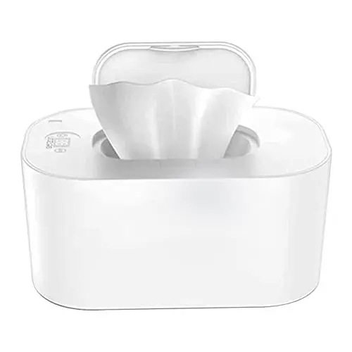 Produktbild: JTLB Tragbare Baby-Feuchttücher-Heizung mit Einstellbarem Thermostat, Praktische Feuchttücher-Heizbox Kleinkinder, Temperaturregelung, Ideal Reisen (Weiß)