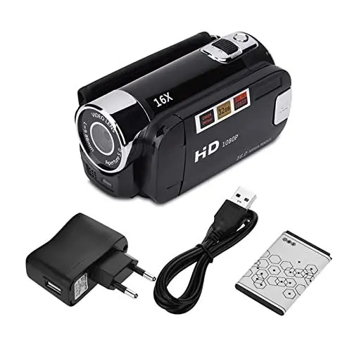 Produktbild: Camcorder Videokamera 4K Full HD Rotation 16X High Definition Digital Camcorder Video Dv Kamera (US Rot) (Schwarz)