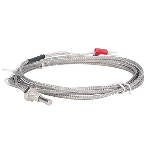 Produktbild: J-Typ-Thermoelement-Temperatursensor WRNJ-M6, Großer Messbereich, Kompatibel mit PID-Temperaturreglern, Gerader Schaft, Leicht und Kompakt, 2000-mm-Anschlusskabel Im Lieferumfang