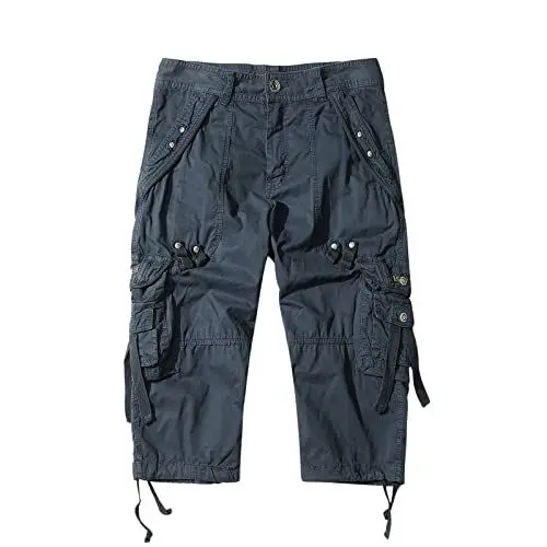 Produktbild: JUANMAO Summer Cargo Shorts für Herren Herren Slim Fit Freizeithose Jogginghose Herren Mit Seitentaschen Jogginghose Herren Mit Bündchen Cargo Hosen Herren Shorts Herren Regular Fit Bermuda Shorts