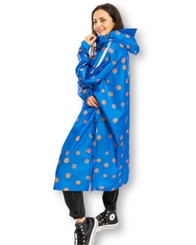 Produktbild: Jubi® Regenponcho Damen aus 100% Recycled Polyester - Blau- Nachhaltig, Leicht & Wasserdicht