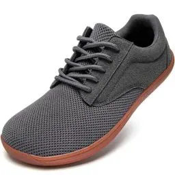 Produktbild: JUEQIBAA Barfußschuhe Herren Barfussschuhe Extra Breite Schuhe Trailrunning Schuhe Männer Minimalistische Atmungsaktiv Walkingschuhe Grau EU 44