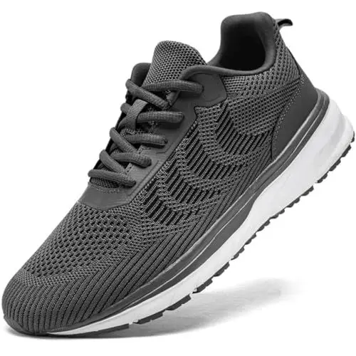 Produktbild: JUEQIBAA Turnschuhe Herren Schuhe Sportschuhe Laufschuhe Leichte Sneaker Straßenlaufschuhe Atmungsaktive Fitnessschuhe Joggingschuhe Outdoor Trail Running Walking Schuhe,Grau,EU43