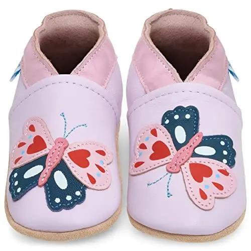 Produktbild: Juicy Bumbles Lauflernschuhe Mädchen Krabbelschuhe Baby Hausschuhe Babyschuhe 2-3 Jahre Schmetterlink
