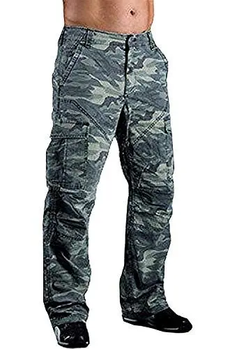 Produktbild: Juicy Trendz Herren Motorradrüstung Biker Motorrad Denim Hose Jeans Trousers S016, Camouflage, W34-L34