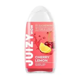 Produktbild: JUIZY WOW Zuckerfreier Getränkesirup | Natürlicher Geschmack - Low Calorie | Fertiggetränk von JULIENCO (1 x 65ml, Cherry Lemon)