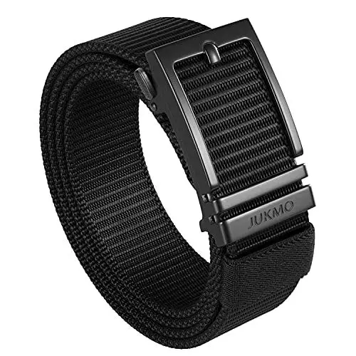 Produktbild: JUKMO Automatik Gürtel Herren, Nylon Taktischer Ratsche Gürtel (Schwarz, M-für Taille 38