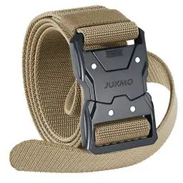 Produktbild: JUKMO Schnellverschluss Taktischer Gürtel, Militär Wandern 3,8cm Arbeit Gürtel mit Schwere Sicherheitsgurt Schnalle (M-für Taille 91cm-105cm (Länge 125cm), Kojote)