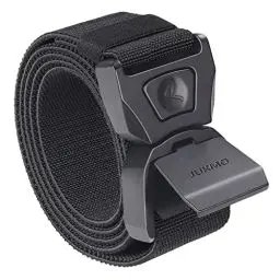 Produktbild: JUKMO Schnellverschluss Taktischer Gürtel, Militär Wandern 3,8cm Arbeit Gürtel mit Schwere Sicherheitsgurt Schnalle (Schwarz, M-für Taille 91cm-105cm (Länge 125cm))