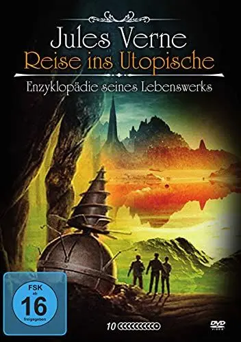 Produktbild: Jules Verne – Reise ins Utopische – Science Fiction Sammlung – Reise zum Mittelpunkt der Erde / 20000 Meilen unter dem Meer / Und mehr Filme Klassiker in dieser Box (Collector's Edition) (10 DVDs)