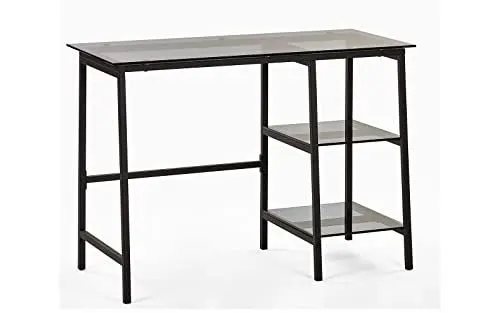 Produktbild: Julian Bowen Schreibtisch, Rauchglas/Schwarz, Einheitsgröße