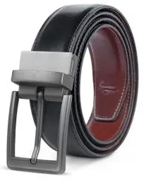 Produktbild: JULIUR LAMONT® Gürtel Herren Leder 33mm breit, 2 in 1 Ledergürtel Herren (Wendegürtel), Klassik Herren Gürtel Leder für Anzug oder Jeans, Kürzbar mit Geschenkbox