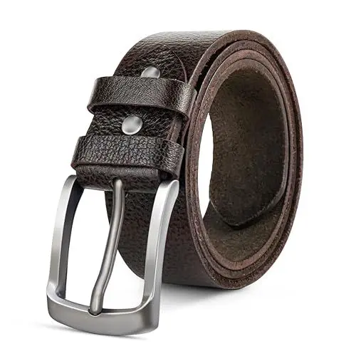 Produktbild: JULIUR LAMONT® Ledergürtel Herren 40mm,Herren Gürtel Leder, Gürtel Leder mit Geschenkbox (Brown, 120)