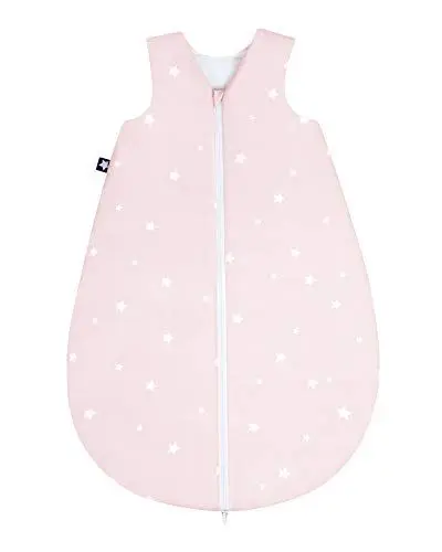 Produktbild: Julius Zöllner Baby Ganzjahresschlafsack aus 100% Baumwolle, Größe 70, 6-12 Monate, Standard 100 by OEKO-TEX, made in Germany, Star rose