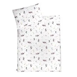 Produktbild: Julius Zöllner Kinderbettwäsche aus 100% Jersey-Baumwolle, Standard 100 by OEKO-TEX, made in Germany, Gr. 100x135 + 40x60 cm, Crazy Animals