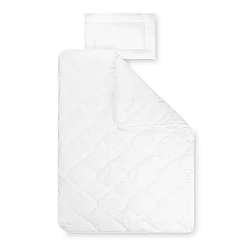 Produktbild: Julius Zöllner Kindersteppbett-Set 4-Jahreszeiten, Duo-Decke mit Druckknöpfen und Kissen, Größe 100x135 cm + 40x60 cm
