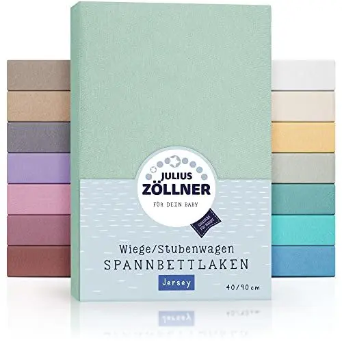 Produktbild: Julius Zöllner Spannbetttuch Jersey 90x40 cm Salbei