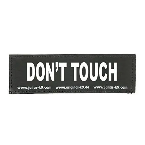 Produktbild: Julius-K9 162LR-K-27690 Klettaufschrift, DON'T TOUCH, klein, schwarz