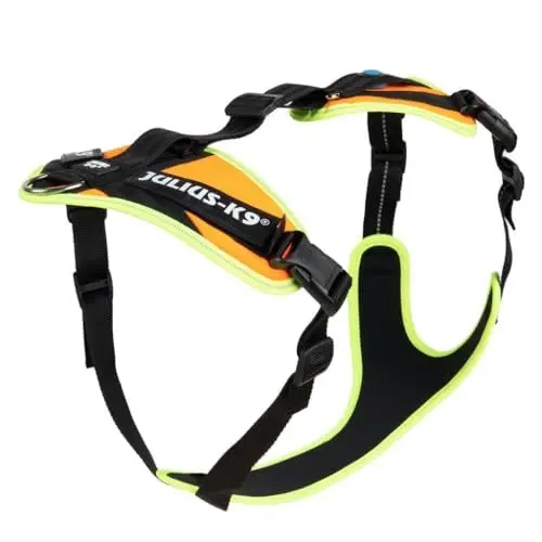 Produktbild: Julius-K9, 19MTR-FOR-S-AMZ, Mantrailing & Outdoor Hundegeschirr, Größe: S, UV orange mit neon Rand