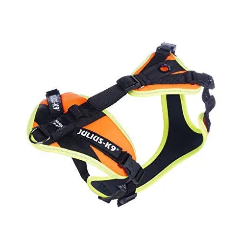 Produktbild: Julius-K9, 19MTR-FOR-XS-AMZ, Mantrailing & Outdoor Hundegeschirr, Größe: XS, UV orange mit neon Rand