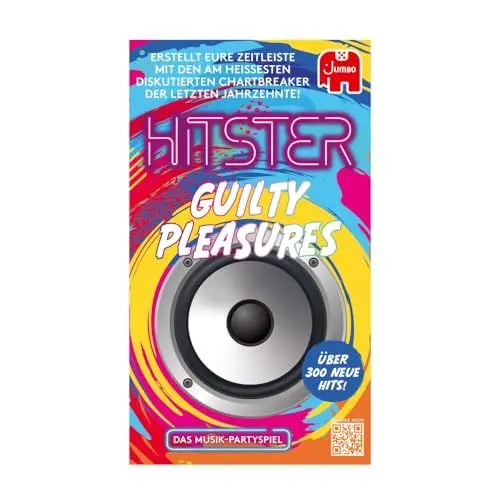 Produktbild: Hitster Jumbo Spiele Guilty Pleasures - EIN Party- und Kartenspiel für Erwachsene und Familien - 2 bis 10 Spieler ab 16 Jahren Deutsch