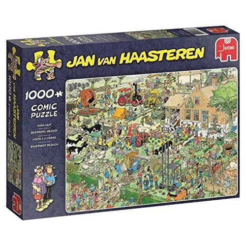 Produktbild: Jumbo 19063 Bauernhof Besuch, Puzzle, 1000 Teile