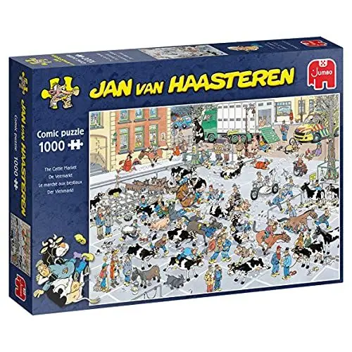 Produktbild: Jumbo Puzzles Spiele Jan van Haasteren Der Vieh-Markt - Puzzle 1000 Teile
