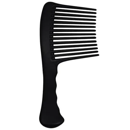 Produktbild: Jumbo-Rarkengriff-Haarstylingkamm, große Entwirrung, breite Zähne, Afro-Meister für lange, lockige, dicke, nasse und trockene Frisuren, Friseur-Shampoo, Duschkamm für Mädchen, Frauen, Friseursalon