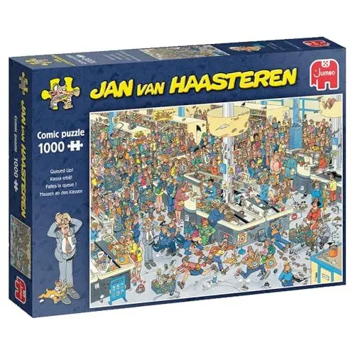 Produktbild: Jumbo Spiele 1119801833 Jan Van Haasteren Massen an den Kassen 1000 Teile Puzzle