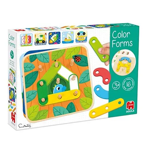 Produktbild: Jumbo Spiele Goula Farbformen - Motorikspielzeug 3 Jahre- Holzspielzeug - Kinderspielzeug ab 3 Jahre - 1 Spieler