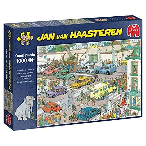 Produktbild: Jan Van Haasteren, Geht Einkaufen, Puzzle 1000 Teile Erwachsene