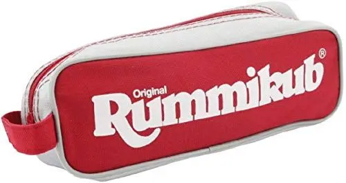 Produktbild: Jumbo Spiele Original Rummikub Travel Pouch - der Spieleklassiker mit kleiner Tasche für Reisen und zum Mitnehmen - Gesellschaftsspiel für Erwachsene und Kinder ab 7 Jahren - 2 bis 4 Spieler