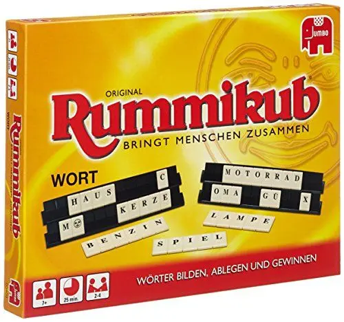 Produktbild: Jumbo Spiele Original Rummikub Wort - Das kultige Gesellschaftsspiel mit Buchstaben - Für Erwachsene und Kinder ab 7 Jahren