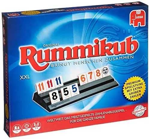 Produktbild: Jumbo Spiele Original Rummikub XXL - Der Klassiker unter den Gesellschaftsspielen im Großformat - für Erwachsene und Kinder ab 7 Jahren