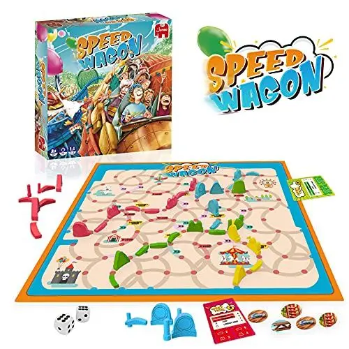 Produktbild: Jumbo Spiele Speedwagon Brettspiel – Gesellschaftsspiel ab 8 Jahren - 2 bis 4 Spieler