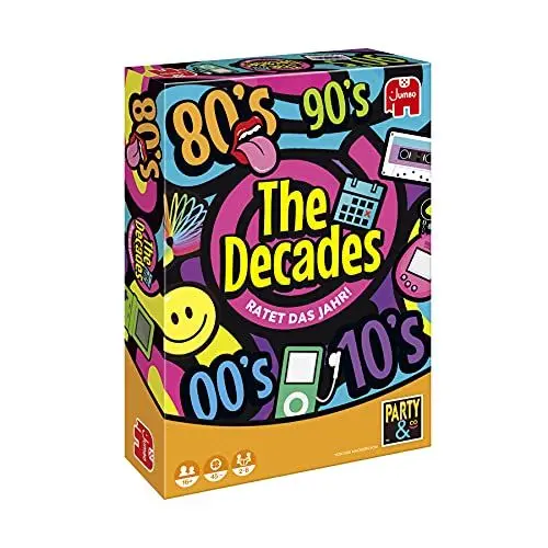 Produktbild: Jumbo Spiele The Decades Partyspiel ab 16 Jahren – Gesellschaftsspiel für 2 bis 8 Spieler - von den Machern von Party & Co.
