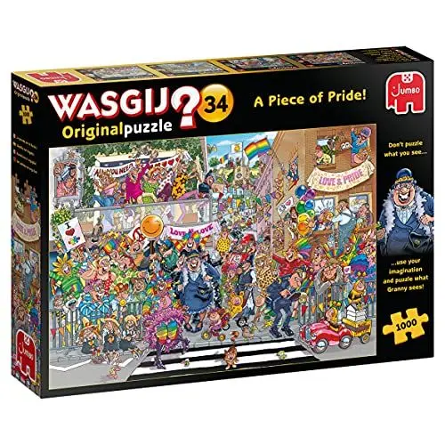 Produktbild: Jumbo Spiele Wasgij Puzzle 1000 Teile Original 34 – Ein Stückchen Pride – ab 10 Jahren - Rätsel Puzzle