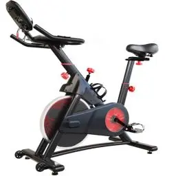 Produktbild: JUMMICO Heimtrainer Fahrrad, Heimtrainer Indoor mit Stufenlosem Magnetwiderstand, Ergometer Heimtrainer mit LCD Monitor, Tablet Ständer und Tassenhalter,Heimtrainer Fahrrad für Zuhause 150 KG