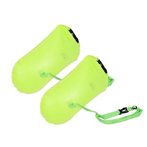 Produktbild: JUMPLAWN 2stücke Aufblasbare Schwimmboje Schwimmsack Rettungstasche Zum Schwimmen Für Outdoor