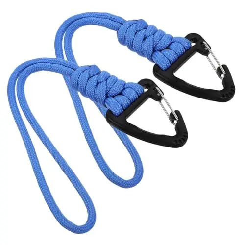 Produktbild: JUMPLAWN 2stücke Multifunktionale Kletterkarabiner Mit Lanyard Und Schnalle Für Schlüssel Id Und Outdoor-aktivitäten Sicherer Halt Für Camping Und Trekking