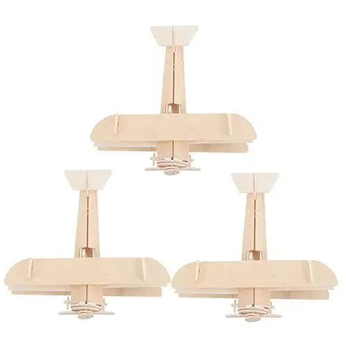 Produktbild: JUMPLAWN 3stücke Modellflugzeug-bausatz Aus Holz DIY-Flugzeug-kit Zum Montieren Und Malen Für Junge Mädchen Zum Gemeinsamen Bauen Und Basteln