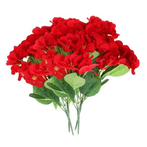 Produktbild: JUMPLAWN 4 Stück Künstliche Chinesische Blühende Holzapfelsträuße Gefälschte Blumen Realistische Blumendekoration