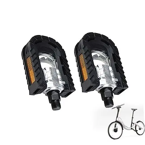 Produktbild: JUMPLAWN Fahrradpedale Aus Aluminiumlegierung Faltbare Pedale Mit Rutschfester Oberfläche Geeignet Für Mountainbikes Und Rennräder