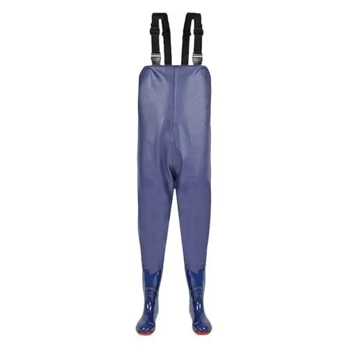 Produktbild: Jumpsuit Männer Wathose, Angelstiefel, Angelhose mit Hosenträgern, atmungsaktive Crosswater-Wathose Jumpsuit Festlich Kinder (Blue, 40)